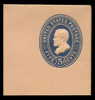 USA Scott # U 332, 1887-94 5c Grant, Scott Die U74, blue on oriental buff - Mint Full Corner