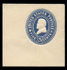 USA Scott # U 377, 1899 5c Grant, Scott Die U84, blue on white - Mint Full Corner