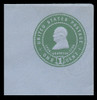 USA Scott # U 382, 1903 1c Franklin, Scott Die U85, green on blue - Mint Full Corner (See Warranty)