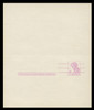 USA Scott # UY 18a, 1967 4c Abraham Lincoln, Precancelled, "Tagged" with Luminescent Ink - Mint Message-Reply Card - UNFOLDED