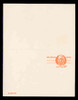 USA Scott # UY 30, 1978 10c John Hancock - Patriot Series - Mint Message-Reply Card, SMOOTH PAPER - UNFOLDED