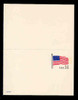 USA Scott # UY 38, 1987 14c Stars and Stripes - Mint Message-Reply Card - UNFOLDED