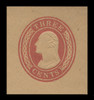 USA Scott # U  10, 1853-5 3c Washington, Scott Die U5, red on buff - Mint Cut Square