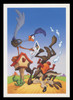 U.S. Scott # UX 314, 2000 20c Warner Brothers, Road Runner & Wile E. Coyote - Mint Picture Postal Card