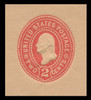 USA Scott # U 360, 1899 2c Washington, Scott Die U78, carmine on oriental buff - Mint Cut Square