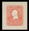 USA Scott # U 385b, 1903 2c Washington, Scott Die U86, red on white - Mint Cut Square (See Warranty)