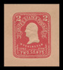 USA Scott # U 397, 1904 2c Washington, Scott Die 89 (recut), carmine on oriental buff - Mint Cut Square (See Warranty)