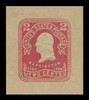 USA Scott # U 399, 1904 2c Washington, Scott Die 89 (recut), carmine on manila - Mint Cut Square (See Warranty)