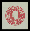 USA Scott # U 432f, 1915-32 2c Washington, Scott Die U93, carmine on blue, Die 6 - Mint Cut Square