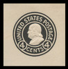 USA Scott # U 440, 1915-32 4c Franklin, Scott Die U92, black on white, Die 1 - Mint Cut Square