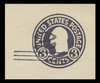 USA Scott # U 448, 1920-1 2c on 3c (U436a) Washington, dark violet on white, Die 1 - Mint Cut Square