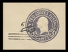 USA Scott # U 448c, 1920-1 2c on 3c (U436d) Washington, dark violet on white, Die 7 - Mint Cut Square
