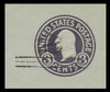 USA Scott # U 451c, 1920-1 2c on 3c (U438c) Washington, dark violet on blue, Die 6 - Mint Cut Square