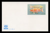 U.S. Scott # UX 555CC, 2010 28c Koi Fish - White & Gold, "Cradle to Cradle" Logo - Mint Postal Card