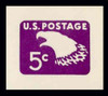 USA Scott # U 550 F 1965 5c Eagle - Fluorescent Paper - Mint Cut Square