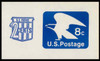 USA Scott # U 566, 1973 8c (U557) + 2c Eagle - Mint Cut Square