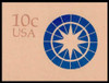 USA Scott # U 571 1975 10c Seafaring Tradition - Compass - Mint Cut Square