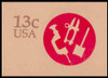 USA Scott # U 575 1976 13c American Craftsman - Tools - Mint Cut Square