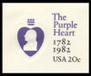 USA Scott # U 603 1982 20c The Purple Heart - Mint Cut Square