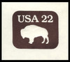 USA Scott # U 608 1985 22c American Bison - Mint Cut Square