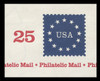 USA Scott # U 614 1989 25c Stars & USAA. - Square Design from Philatelic Envelope - Mint Cut Square