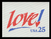 USA Scott # U 616 1989 25c Love - Mint Cut Square