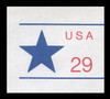 USA Scott # U 623 1991 29c Star & USAA. - Mint Cut Square