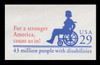 USA Scott # U 629 1992 29c Americans with Disabilities - Mint Cut Square