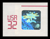 USA Scott # U 639 1995 32c Space Shuttle & Station Hologram - Mint Cut Square