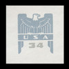 USA Scott # U 646G 2001 34c Federal Eagle - Grey and Grey - Mint Cut Square