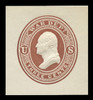 USA Scott # UO  20VDR 1873 3c Washington, very dark red on white - Mint Cut Square
