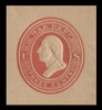 USA Scott # UO  55 1875 3c Washington, red on fawn - Mint Cut Square