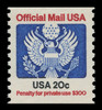 USA Scott # O 135, 1983 20c Official Mail Eagle Coil