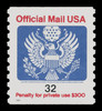 USA Scott # O 153, 1995 32c Official Mail Eagle Coil