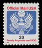 USA Scott # O 155, 1995 20c Official Mail Eagle