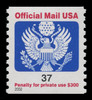 USA Scott # O 159, 2002 37c Official Mail Eagle Coil
