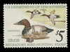 U.S. Scott #RW42, 1975 $5.00 Canvasback Ducks & Decoy