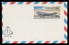 USA Scott # UXC 24/UPSS #SA23a, 1988 36c DC-3, Gov't Miscut, Narrow Left Border - Mint Airmail Postal Card (See Warranty)