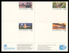 U.S. Scott # UX 142aFM, 1989 15c America the Beautiful - Sheet of 4 Postal Cards, Mint FLUORESCENT (Medium Bright) PAPER, NO CREASE (See Warranty)