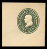 USA Scott # U 400c, 1907-16 1c Franklin, Scott Die U90,  green on white, Die 4 - Mint Full Corner