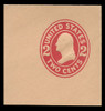 USA Scott # U 413, 1907-16 2c Washington, Scott Die U91, carmine on oriental buff, Die 1 - Mint Full Corner