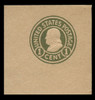 USA Scott # U 424, 1915-32 1c Franklin, Scott Die U92, green on manila, Die 1 - Mint Full Corner