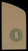USA Scott # U 427, 1915-32 1c Franklin, Scott Die U92, green on glazed brown, Die 1 - Mint Full Corner
