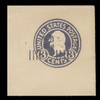 USA Scott # U 468, 1920-1 2c on 3c (U436a) Washington, dark violet on white, Die 1 - Mint Full Corner