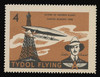 Tydol Flying "A" Poster Stamps of 1940 - # 4, Santos Dumont, Father of Modern Blimps
