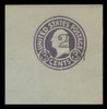 USA Scott # U 471, 1920-1 2c on 3c (U439a) Washington, dark violet on blue, Die 1 - Mint Full Corner