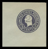 USA Scott # U 471a, 1920-1 2c on 3c (U439b) Washington, dark violet on blue, Die 5 - Mint Full Corner