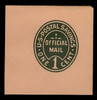 U.S. Scott # UO 071 1911 1c Official Mail, green on buff - Mint Full Corner