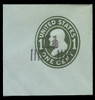 U.S. Scott # U 513, 1925 1½c on 1c (U403) Franklin, green on blue, Die 1 - Mint Full Corner