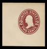 U.S. Scott # U 406a, 1907-16 2c Washington, brown red on white, Die 2 - Mint Full Corner